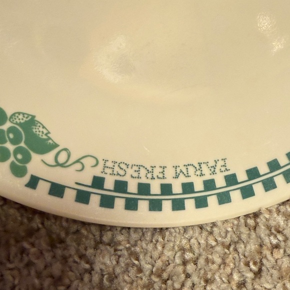 Corelle Cream farm fresh one Dinner Plate with Red and Green Fruit Design - Picture 10 of 13